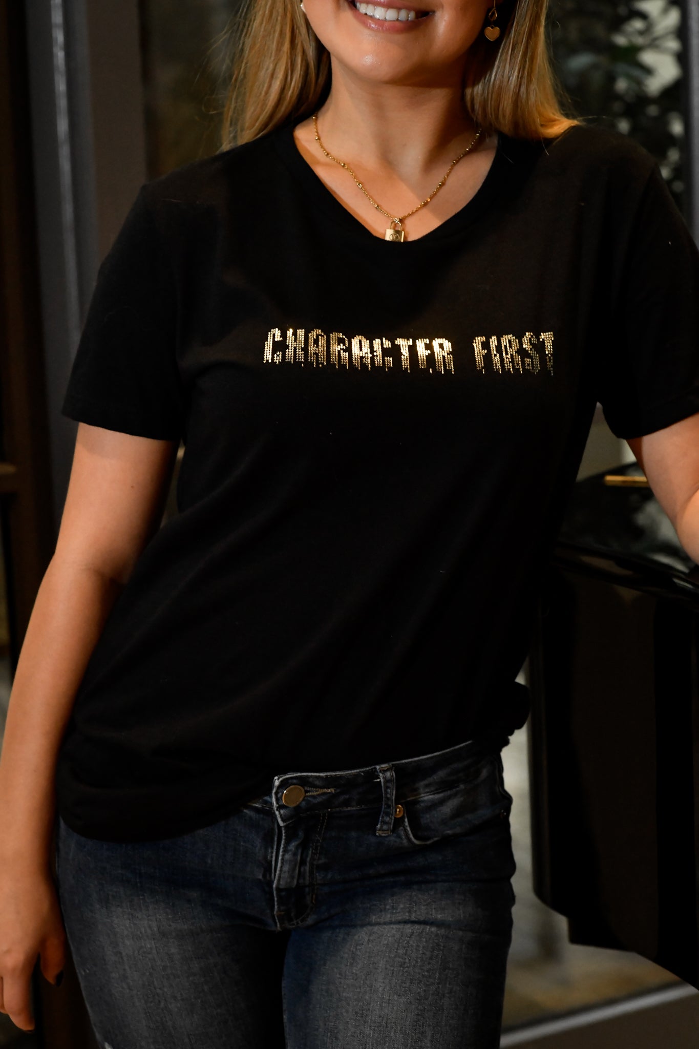 Character First In Black & Gold - Shop La's Showroom
